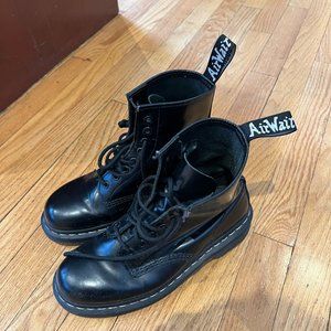 Dr. Marten Black boots, white sewing, 6.5 US / 7.5 USM